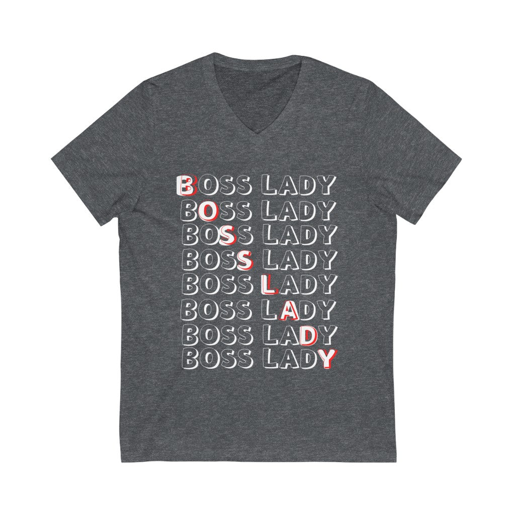 Boss Lady Short Sleeve V-Neck Tee