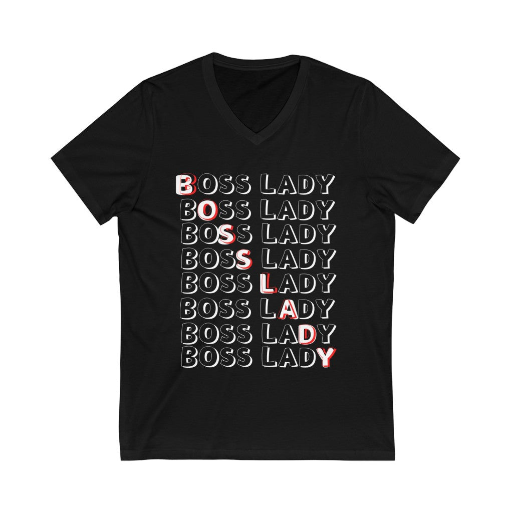 Boss Lady Short Sleeve V-Neck Tee