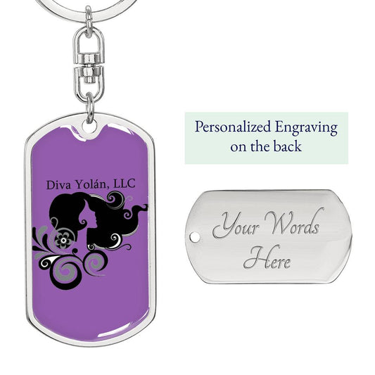 Logo Dog Tag Keychain